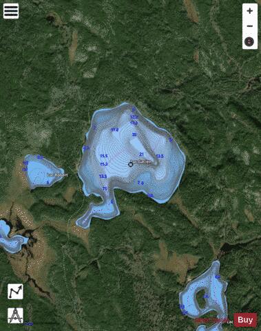 Gacien, Lac depth contour Map - i-Boating App - Satellite