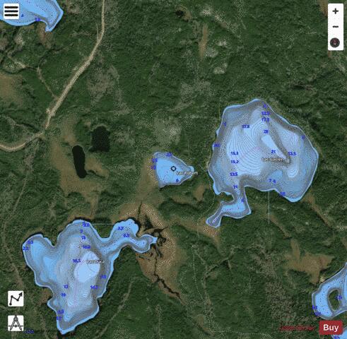 Robert, Lac depth contour Map - i-Boating App - Satellite