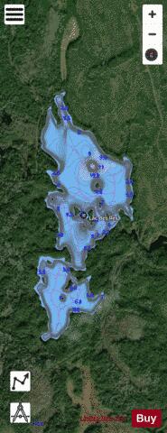 Iles, Lac des depth contour Map - i-Boating App - Satellite