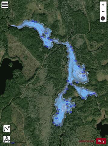Croche, Lac depth contour Map - i-Boating App - Satellite