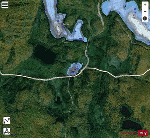 Barbiche, Lac de la depth contour Map - i-Boating App - Satellite