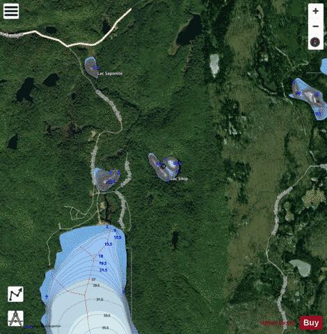 Sikip, Lac depth contour Map - i-Boating App - Satellite