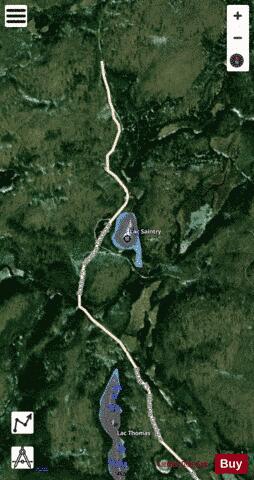 Saintry, Lac depth contour Map - i-Boating App - Satellite