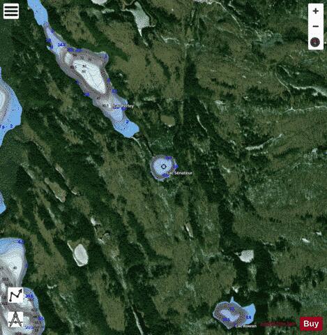 Senateur, Lac depth contour Map - i-Boating App - Satellite