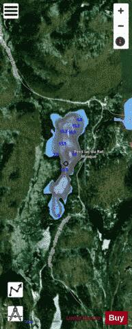 Rat Musque, Petit lac du depth contour Map - i-Boating App - Satellite