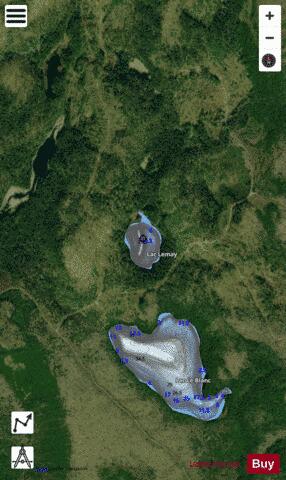 Lemay, Lac depth contour Map - i-Boating App - Satellite