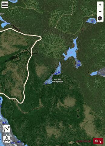 Maringouins, Lac des depth contour Map - i-Boating App - Satellite