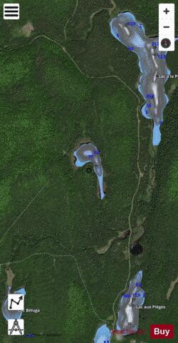 Mouette, Lac de la depth contour Map - i-Boating App - Satellite