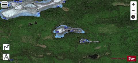 Hamel, Lac depth contour Map - i-Boating App - Satellite