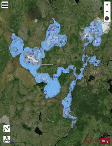 Bonhomme, Lac du depth contour Map - i-Boating App - Satellite