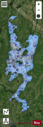 Mignault, Lac depth contour Map - i-Boating App - Satellite