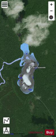 Sauterelle, Lac de la depth contour Map - i-Boating App - Satellite