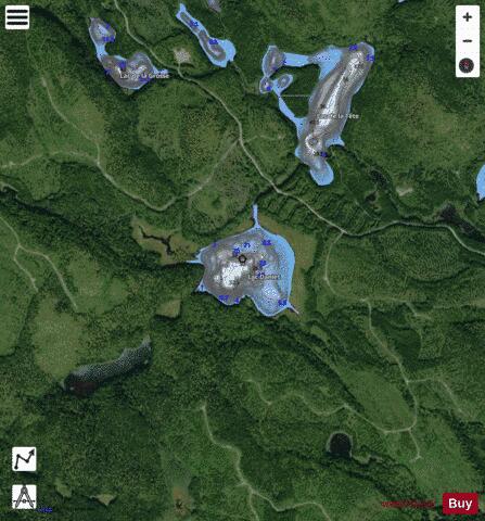 Daniet, Lac depth contour Map - i-Boating App - Satellite