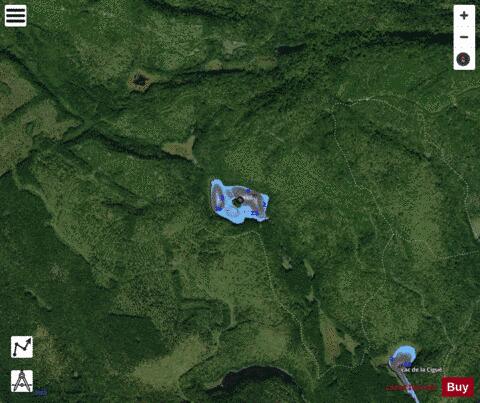 Criquet, Lac du depth contour Map - i-Boating App - Satellite