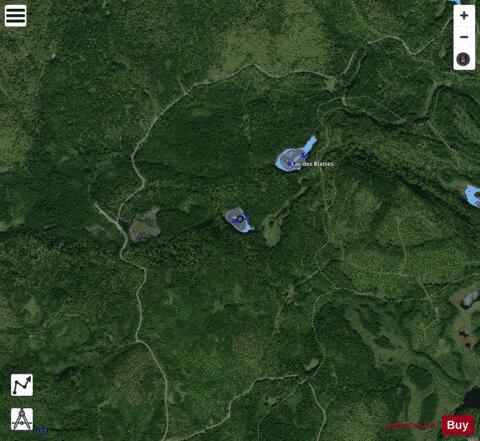 Hannetons, Lac des depth contour Map - i-Boating App - Satellite