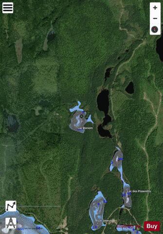Bonom, Lac depth contour Map - i-Boating App - Satellite