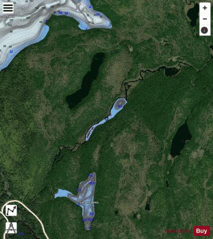 Monarque, Lac du depth contour Map - i-Boating App - Satellite