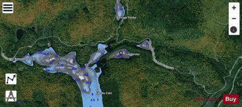 Levier, Lac depth contour Map - i-Boating App - Satellite