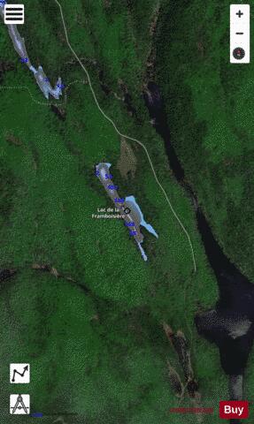 Framboisiere, Lac de la depth contour Map - i-Boating App - Satellite