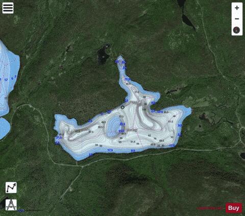 Roy, Lac depth contour Map - i-Boating App - Satellite