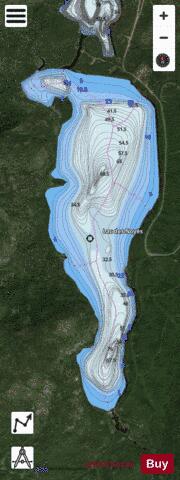 Noyes, Lac des depth contour Map - i-Boating App - Satellite
