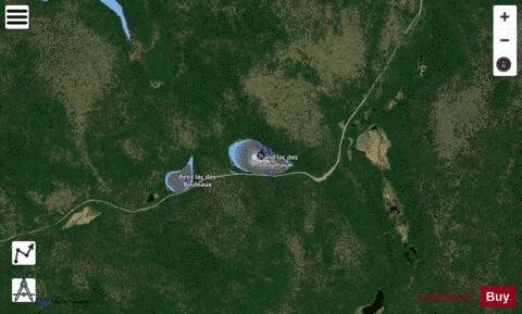 Bouleaux, Grand lac des depth contour Map - i-Boating App - Satellite