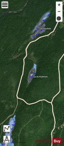Piedmont, Lac du depth contour Map - i-Boating App - Satellite