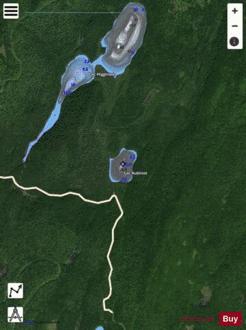 Aubinot, Lac depth contour Map - i-Boating App - Satellite