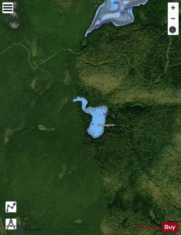 Augeron, Lac depth contour Map - i-Boating App - Satellite