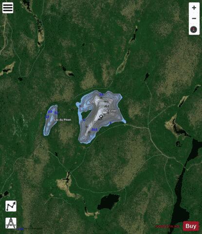 Cirier, Lac depth contour Map - i-Boating App - Satellite