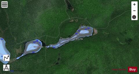 File, Lac de la depth contour Map - i-Boating App - Satellite