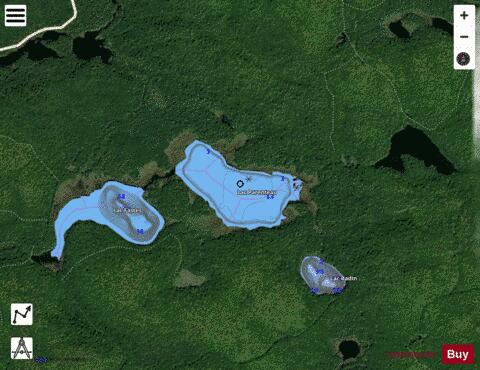 Parenteau, Lac depth contour Map - i-Boating App - Satellite
