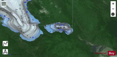 Bague, Lac a la depth contour Map - i-Boating App - Satellite