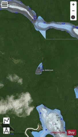 Moferrant, Lac depth contour Map - i-Boating App - Satellite