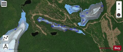 Long, Lac depth contour Map - i-Boating App - Satellite