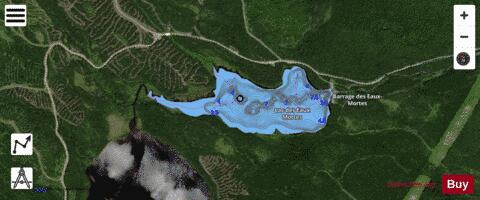 Eaux Mortes, Lac des depth contour Map - i-Boating App - Satellite