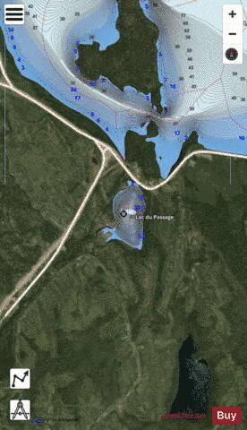 Passage, Lac du depth contour Map - i-Boating App - Satellite