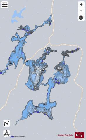 Lac Obikichikak depth contour Map - i-Boating App - Satellite