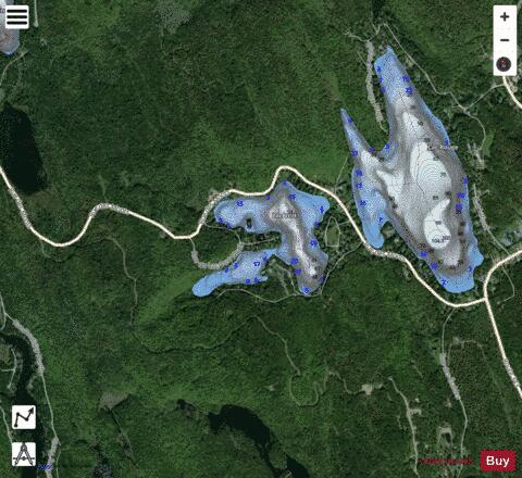 Vert Lac depth contour Map - i-Boating App - Satellite
