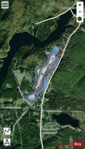 Vert Lac A depth contour Map - i-Boating App - Satellite
