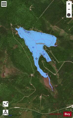 Whitton Lac depth contour Map - i-Boating App - Satellite