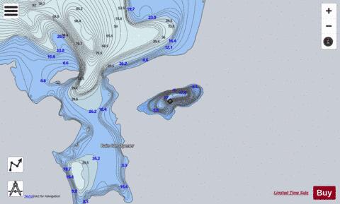 Adam  Lac depth contour Map - i-Boating App - Satellite