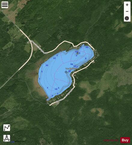 Algonquin, Lac depth contour Map - i-Boating App - Satellite