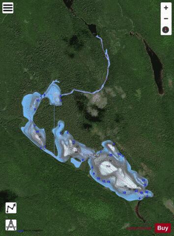 Arcand, Lac depth contour Map - i-Boating App - Satellite