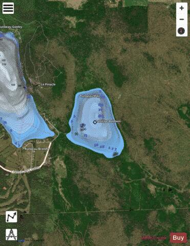 Baldwin  Petit Lac depth contour Map - i-Boating App - Satellite