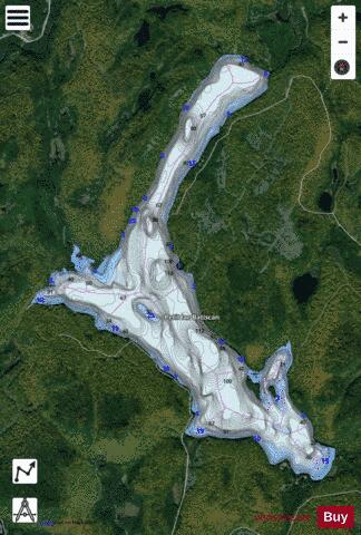 Batiscan, Petit lac depth contour Map - i-Boating App - Satellite