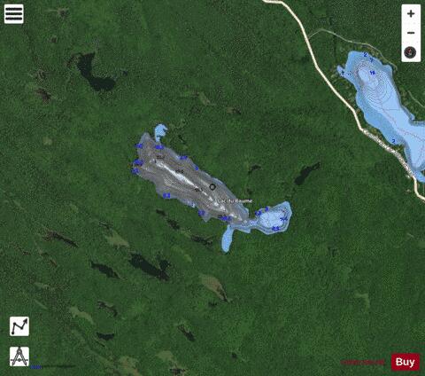 Baume, Lac du depth contour Map - i-Boating App - Satellite