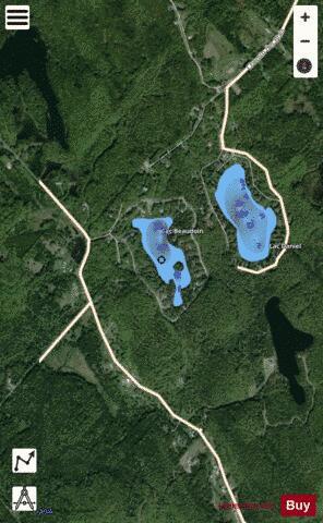 Beaudoin  Lac depth contour Map - i-Boating App - Satellite