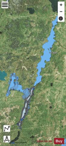 Lac Beaudry depth contour Map - i-Boating App - Satellite