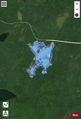 Bipede  Lac (#75932) depth contour Map - i-Boating App - Satellite